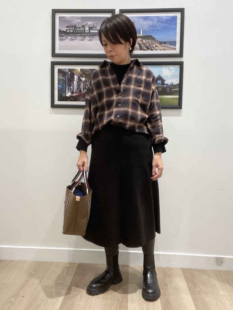 Naoさんの「Dessin｜【洗える】リブタートルネックニット」を使ったコーディネート