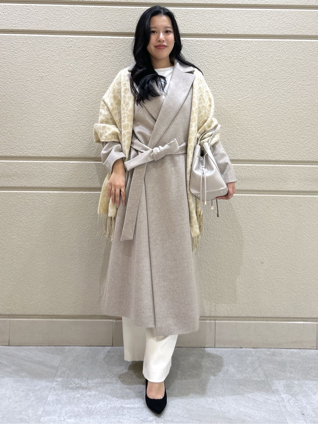 Momokaさんの「COUP DE CHANCE｜【カシミヤ100％／日本製】ロングガウンコート」を使ったコーディネート