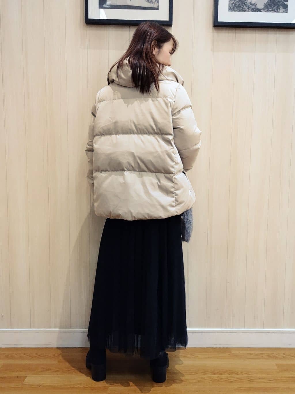 yseさんの「SHOO･LA･RUE｜【撥水/洗える】ショートフーディーダウン」を使ったコーディネート