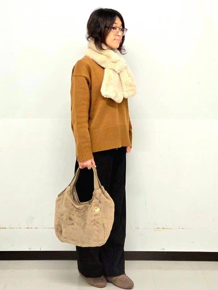 くまみさんの「OPAQUE.CLIP｜ウォームタッチ イージーワイドパンツ【洗濯機洗OK／ストレッチ】≪SS～LL≫」を使ったコーディネート