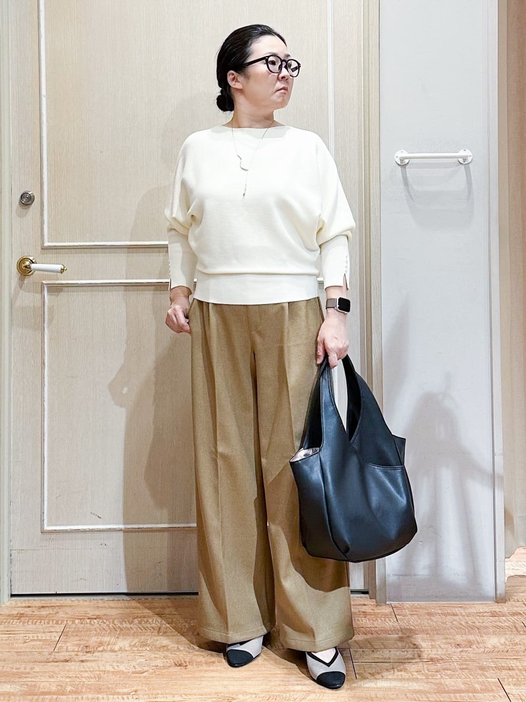 umeさんの「SHOO･LA･RUE｜【着丈選べる】ウールフィールあったか裏起毛ワイドパンツ」を使ったコーディネート