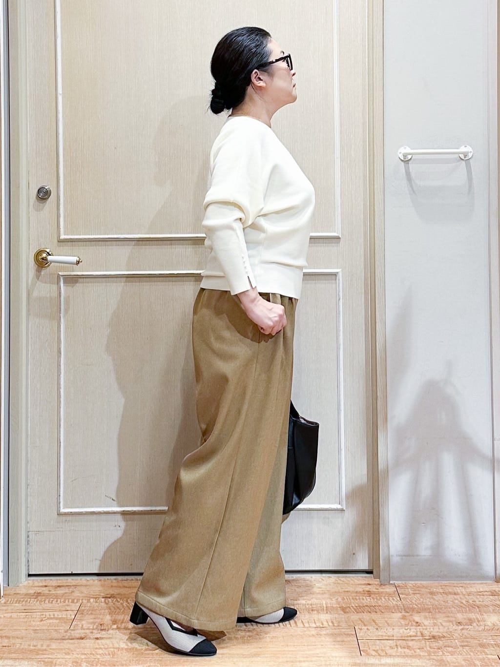 umeさんの「SHOO･LA･RUE｜【着丈選べる】ウールフィールあったか裏起毛ワイドパンツ」を使ったコーディネート