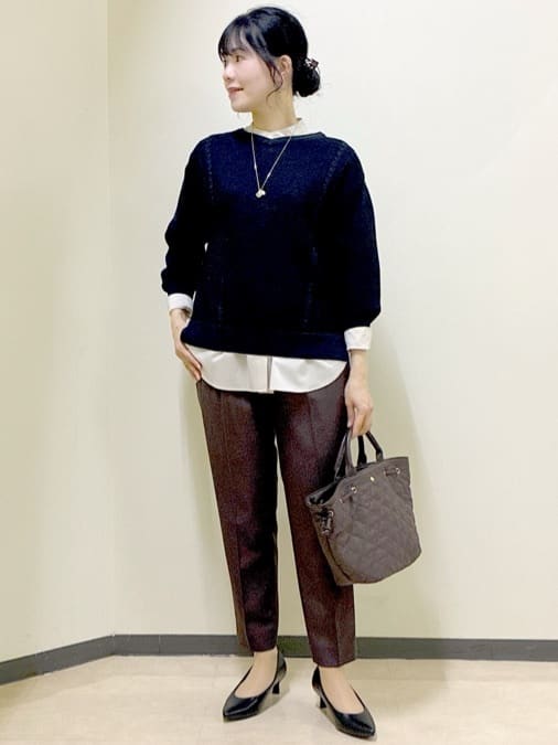  beni_gingerさんの「Reflect｜【パンツ合わせにぴったり◎】ゆったりオフボディニット」を使ったコーディネート