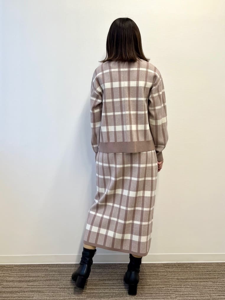 saoriさんの「【手洗い可】タイトスカートニットセットアップ」を使ったコーディネート