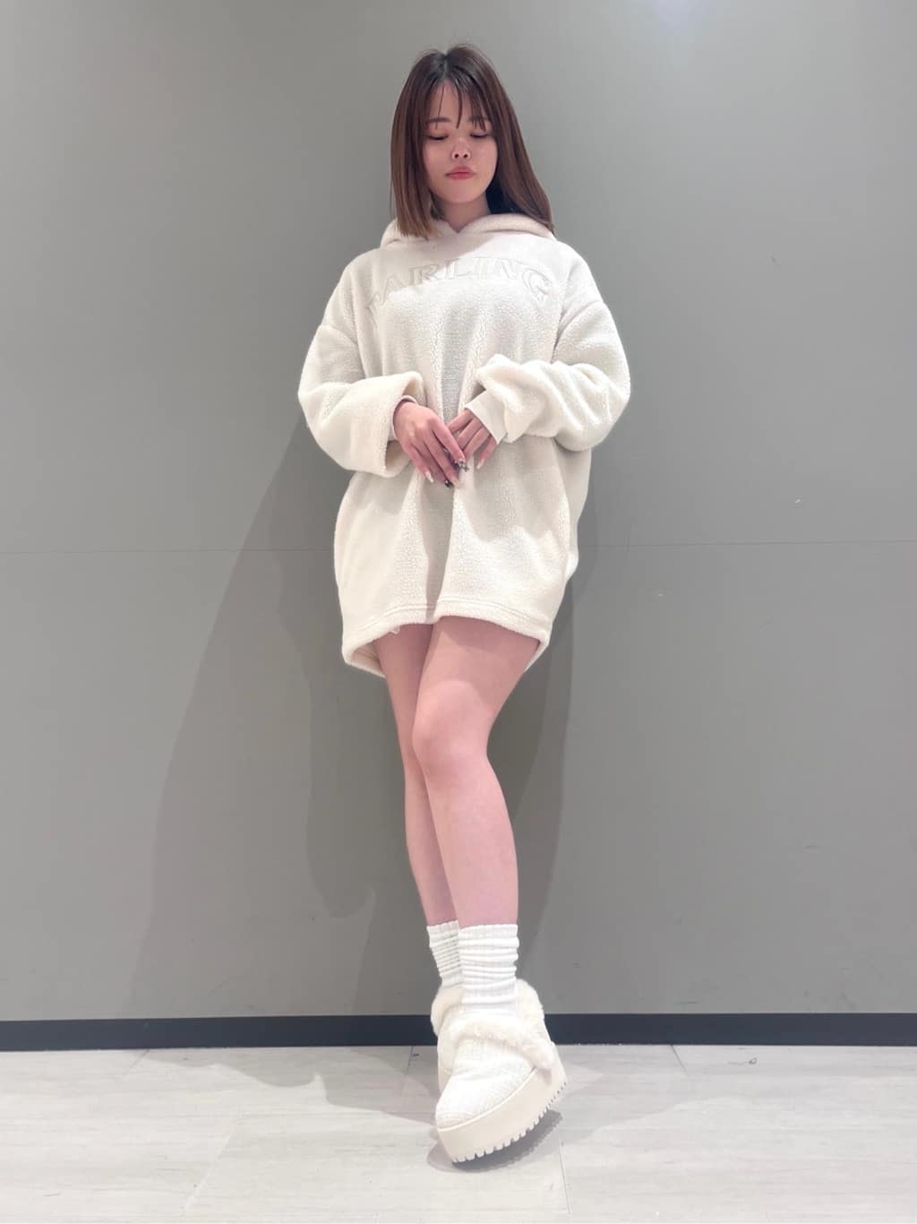 RISAさんの「ESPERANZA｜厚底2WAYフェイクムートンサボ」を使ったコーディネート