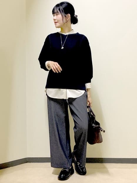  beni_gingerさんの「Reflect｜【パンツ合わせにぴったり◎】ゆったりオフボディニット」を使ったコーディネート