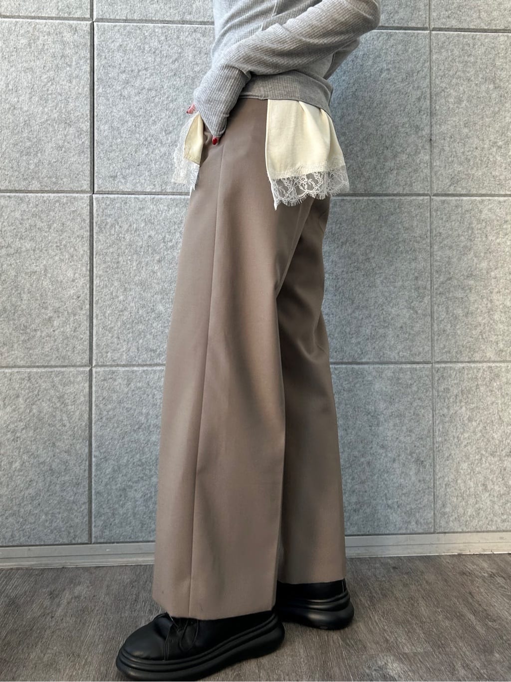 honoka Aさんの「CODE A｜twist sheer rib LS」を使ったコーディネート