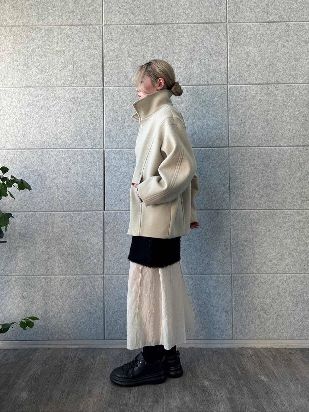 honoka Aさんの「CODE A｜wool volume short coat」を使ったコーディネート