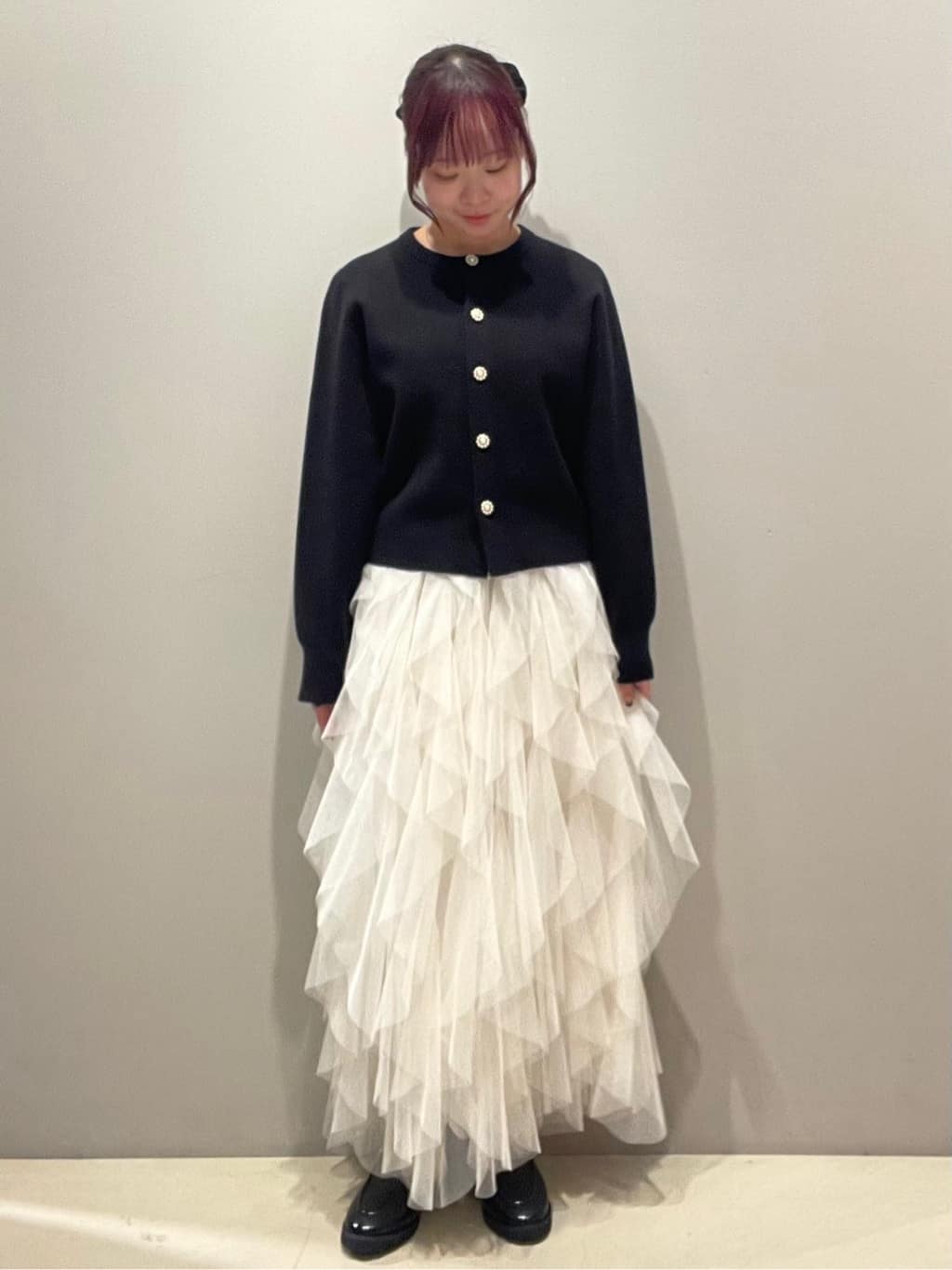 mikiさんの「OPAQUE.CLIP｜【軽量】Tストラップローファーシューズ」を使ったコーディネート