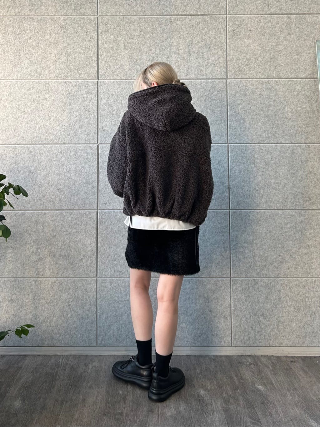 honoka Aさんの「CODE A｜boa hoodie blouson」を使ったコーディネート