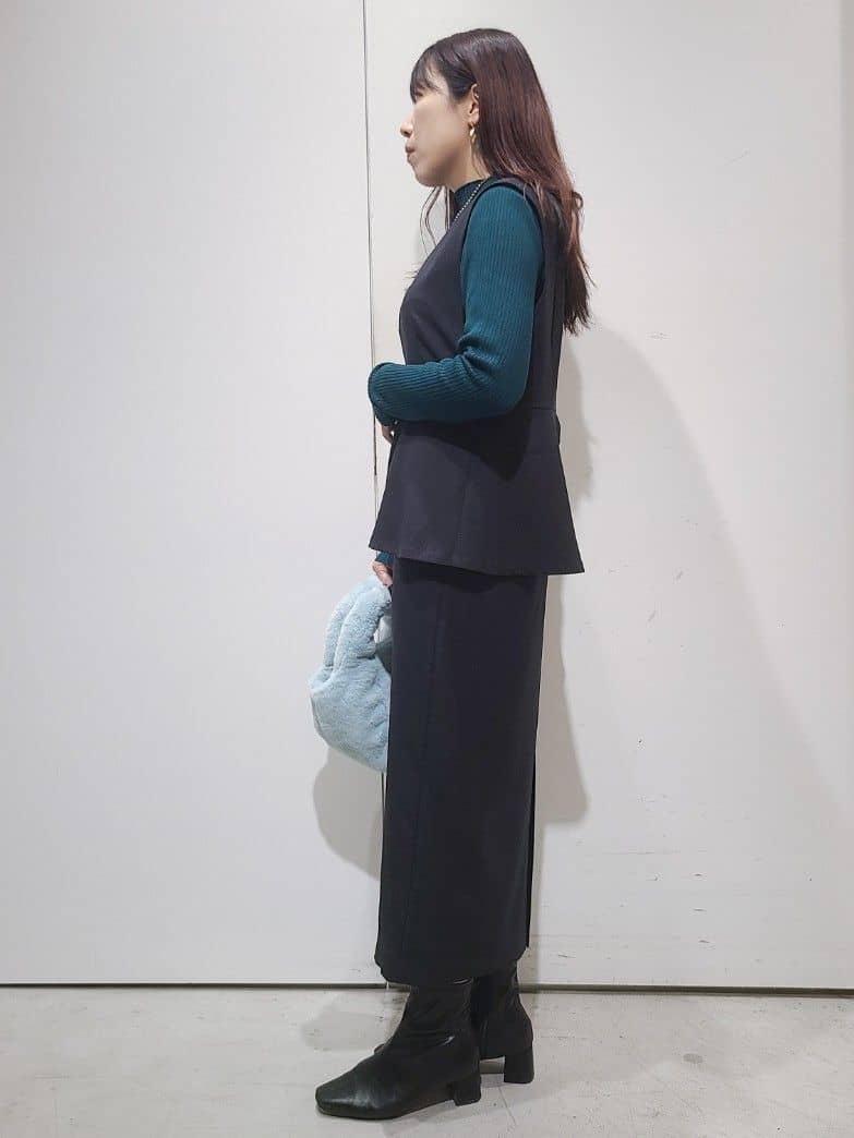 hmさんの「OPAQUE.CLIP｜ハイネックリブニット【洗濯機OK】」を使ったコーディネート