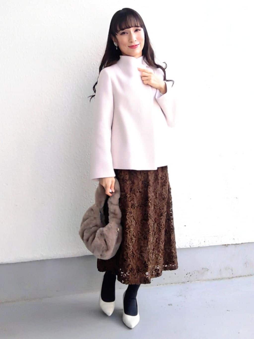 keinaさんの「SunaUna｜【SS～Lサイズ展開／6色展開】パール調ニット」を使ったコーディネート