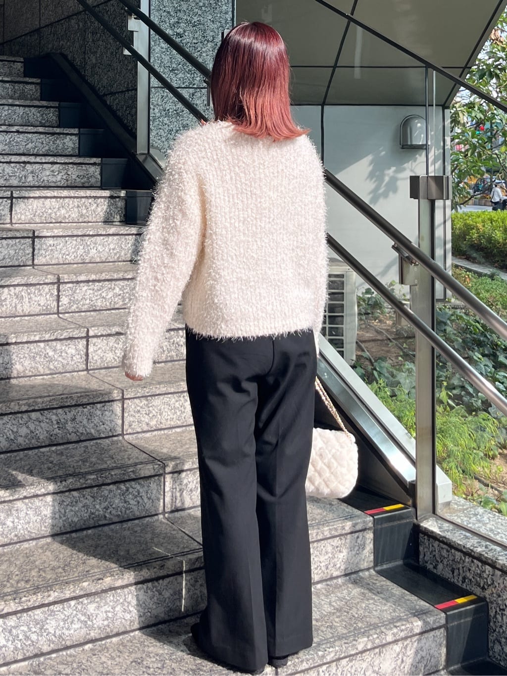 HANNAさんの「OPAQUE.CLIP｜シャギーラメニット【洗濯機OK】」を使ったコーディネート