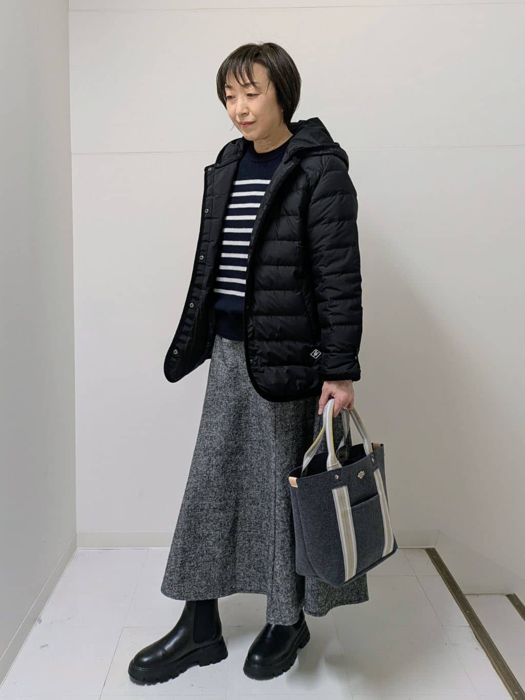 Asaさんの「Dessin｜【撥水・2WAY】ミュラーダウンコートミドル丈」を使ったコーディネート
