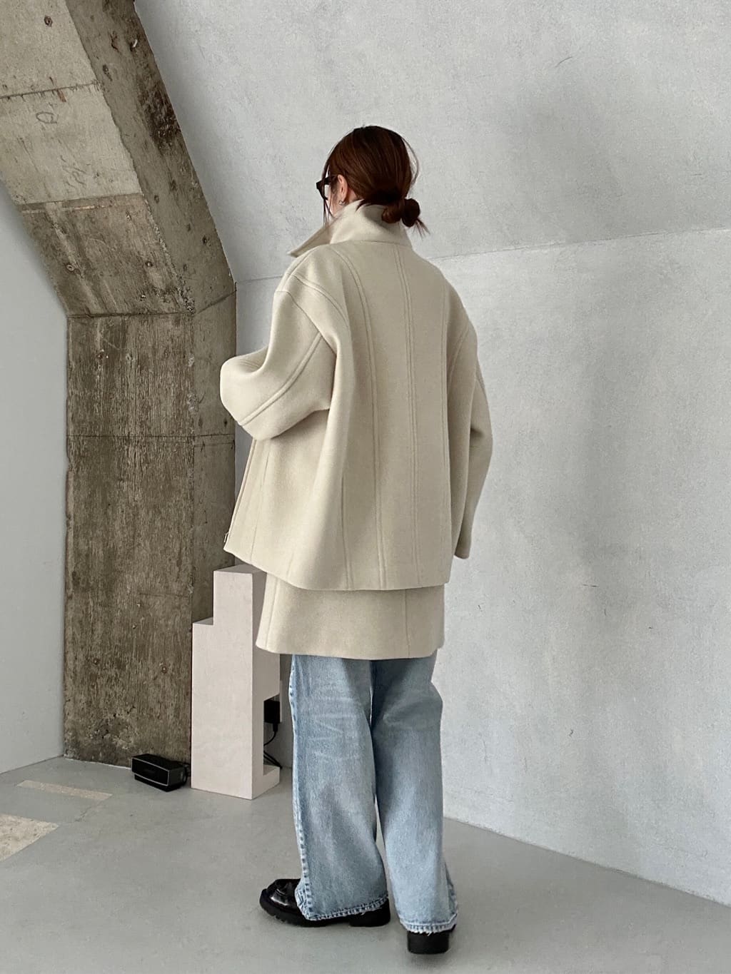harunaさんの「CODE A｜wool volume short coat」を使ったコーディネート