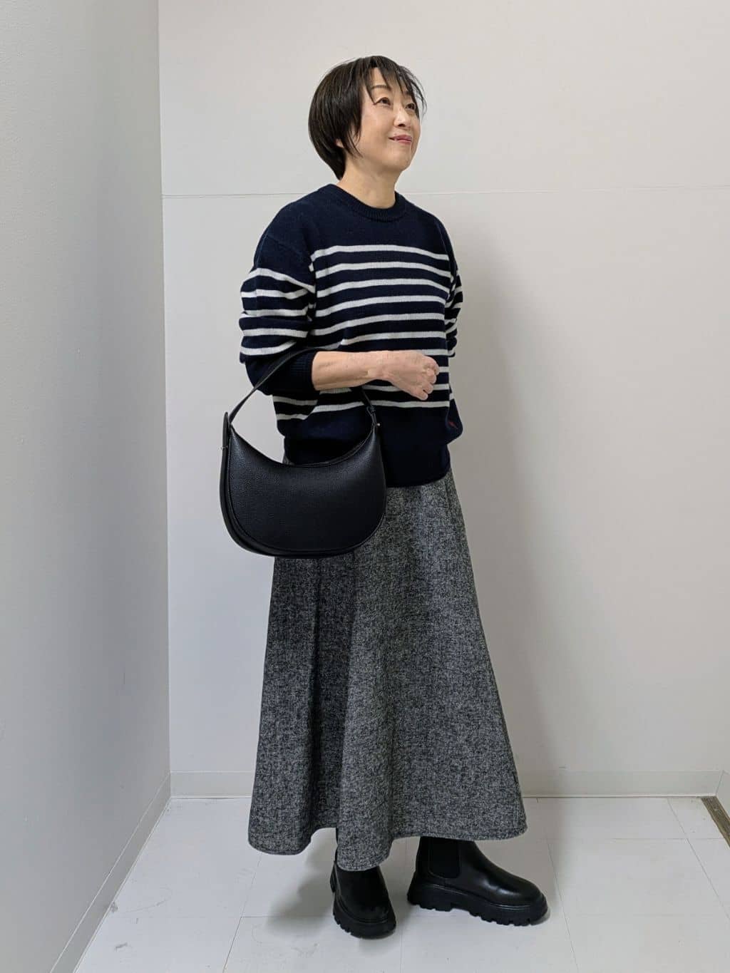 Asaさんの「Dessin｜【洗える】ツイードフレアスカート」を使ったコーディネート