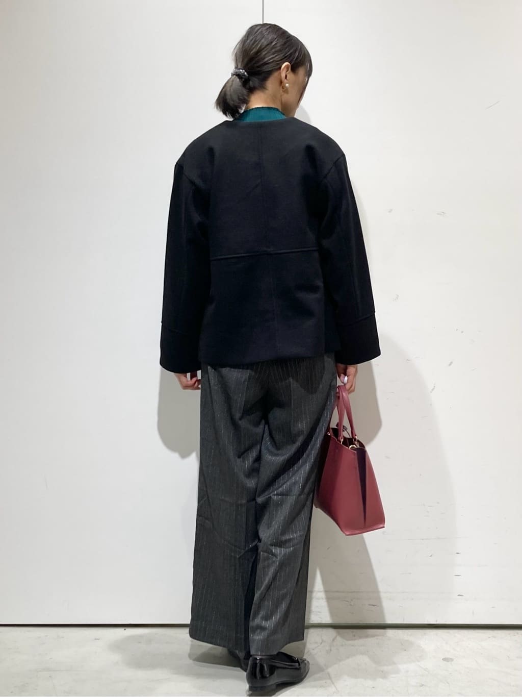 Jさんの「OPAQUE.CLIP｜ウールライクメルトンノーカラーコート【洗濯機洗い可】」を使ったコーディネート
