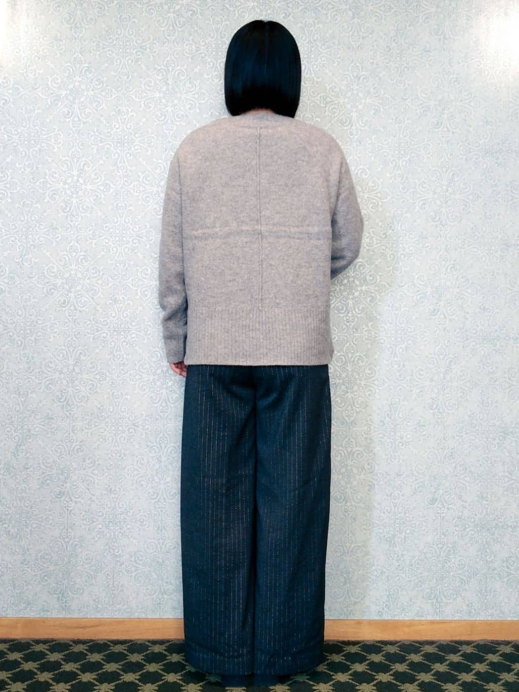 みいさんの「index｜ラメストライプワイドパンツ【洗濯機OK】」を使ったコーディネート