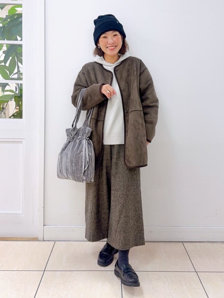 Osawaさんの「Dessin｜【2WAY】フェイクムートンコート」を使ったコーディネート