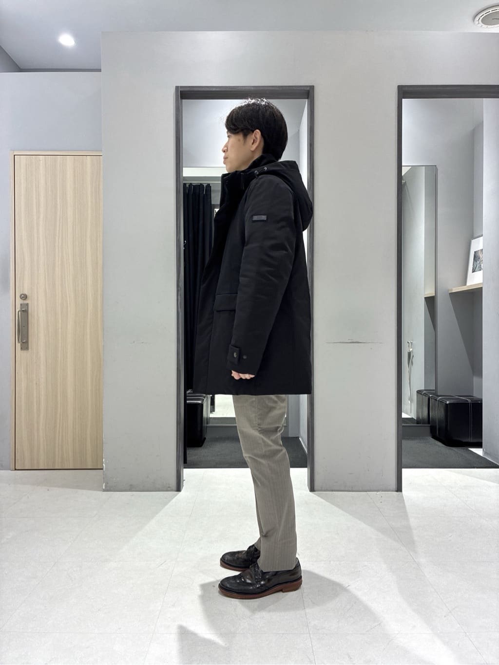 わいずみさんの「TAKEO KIKUCHI｜【None Of Stress】ストレッチ ダウンブルゾン」を使ったコーディネート