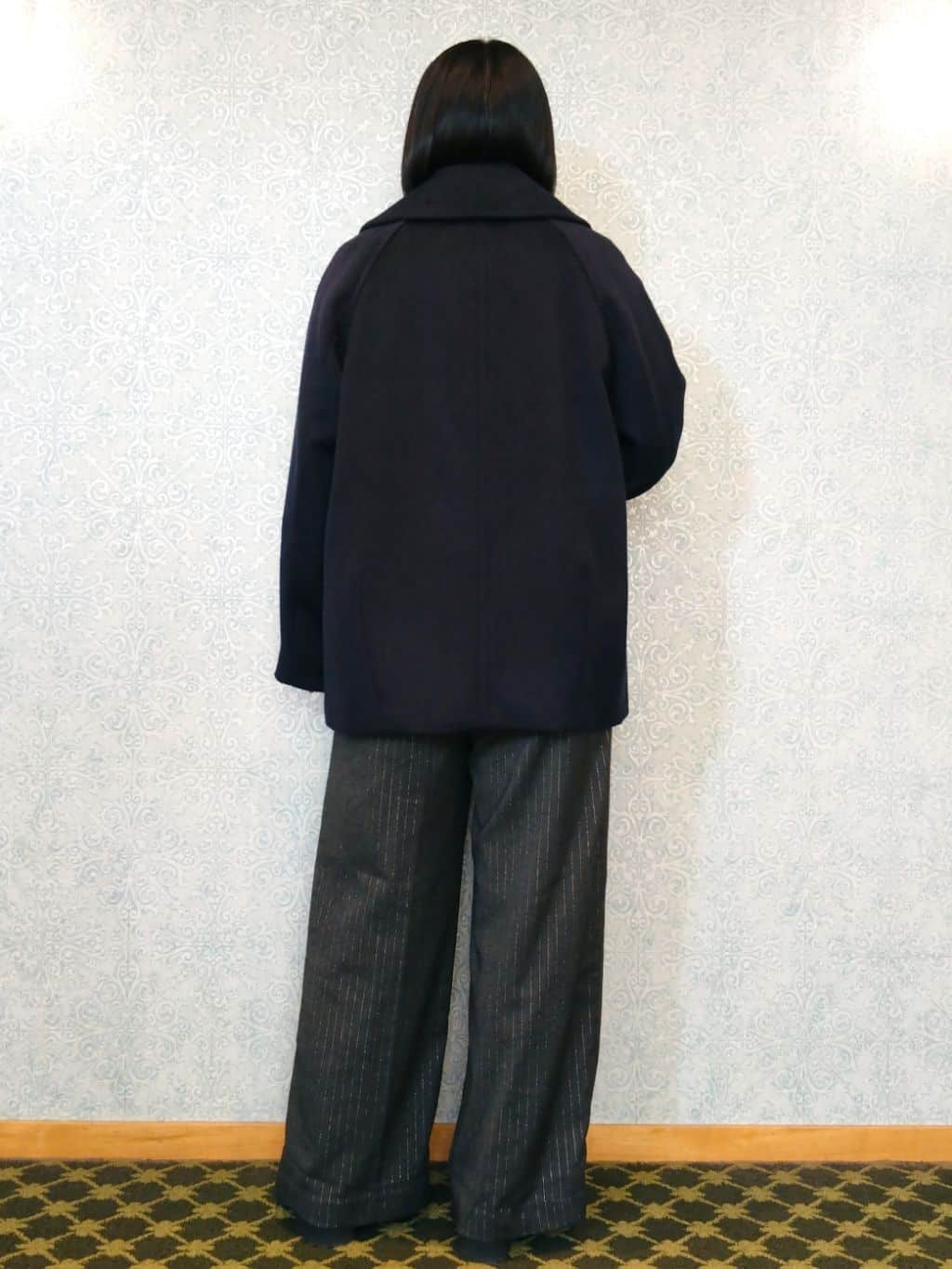 みいさんの「index｜ラメストライプワイドパンツ【洗濯機OK】」を使ったコーディネート
