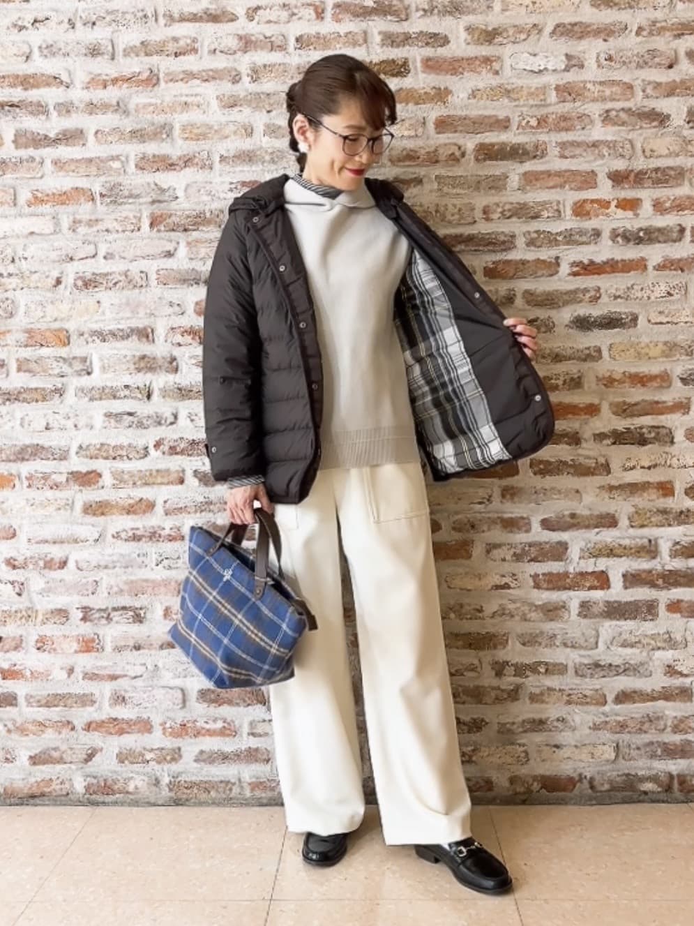 Yasucoさんの「Dessin｜【撥水・2WAY】ミュラーダウンコートミドル丈」を使ったコーディネート