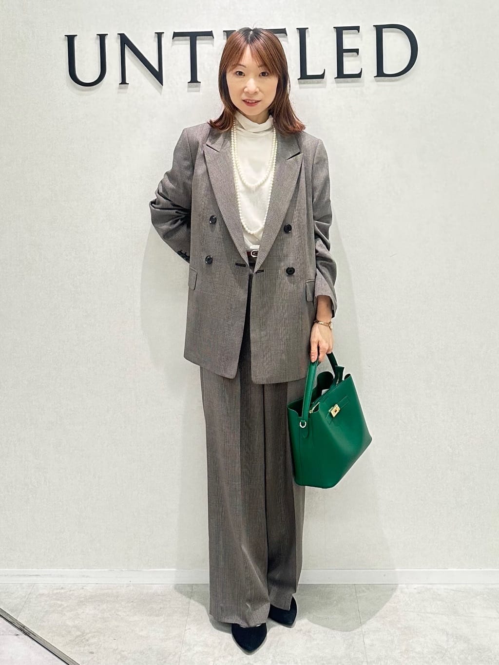 Miwaさんの「UNTITLED｜【ハイネック/レイヤード/重ね着におすすめ】トリコットベロア シアーインナー」を使ったコーディネート