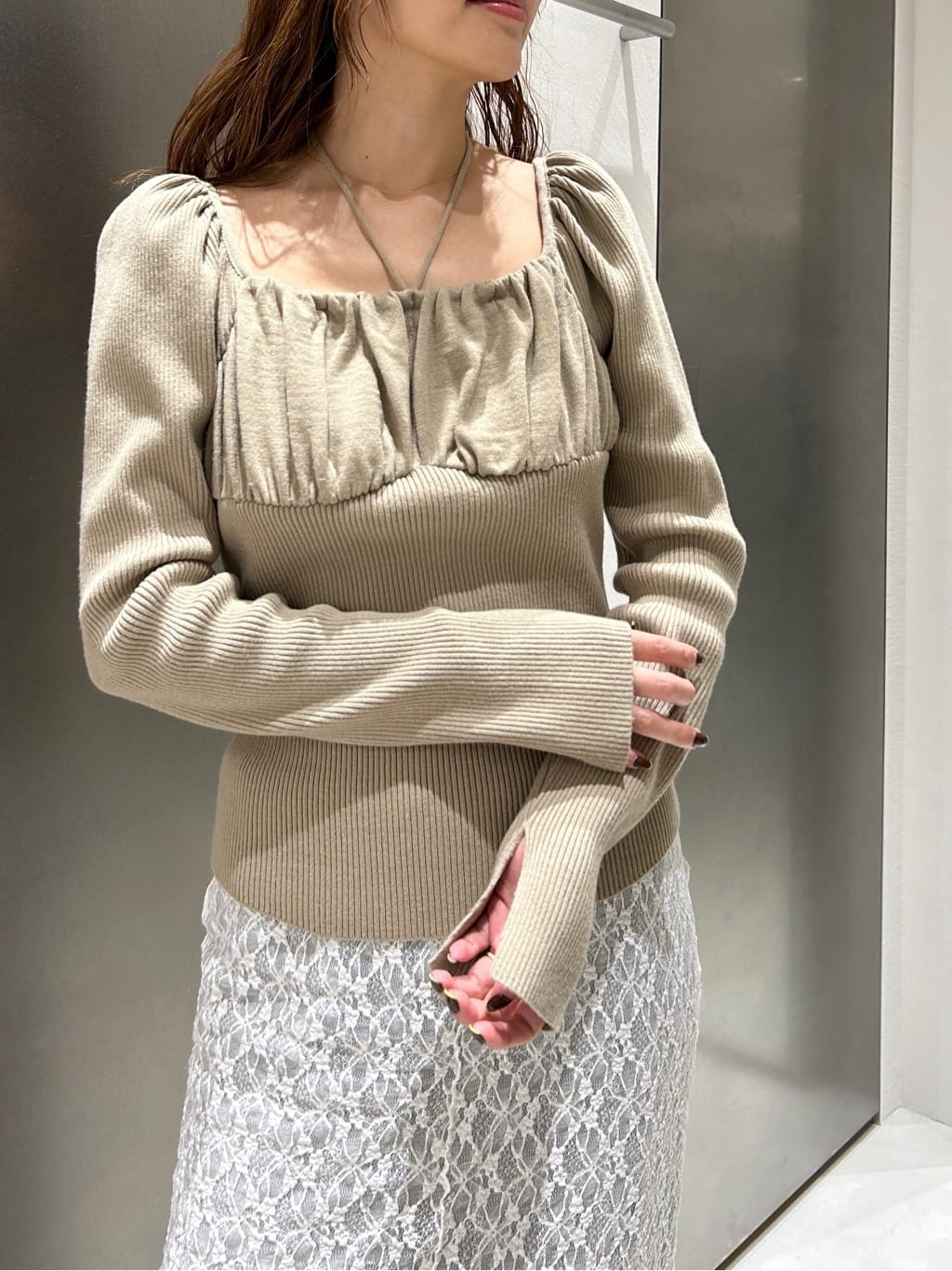 harunaさんの「CODE A｜femi gather rib knit」を使ったコーディネート