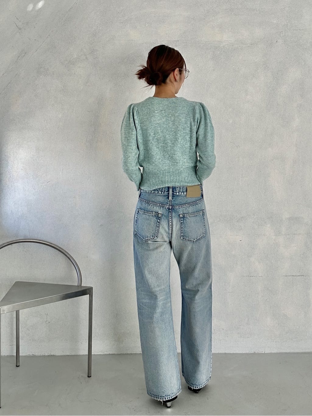 harunaさんの「CODE A｜M cloudy puff cardigan」を使ったコーディネート