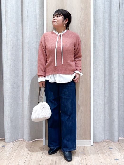 naoさんの「grove｜フリルカラーリボンブラウス」を使ったコーディネート