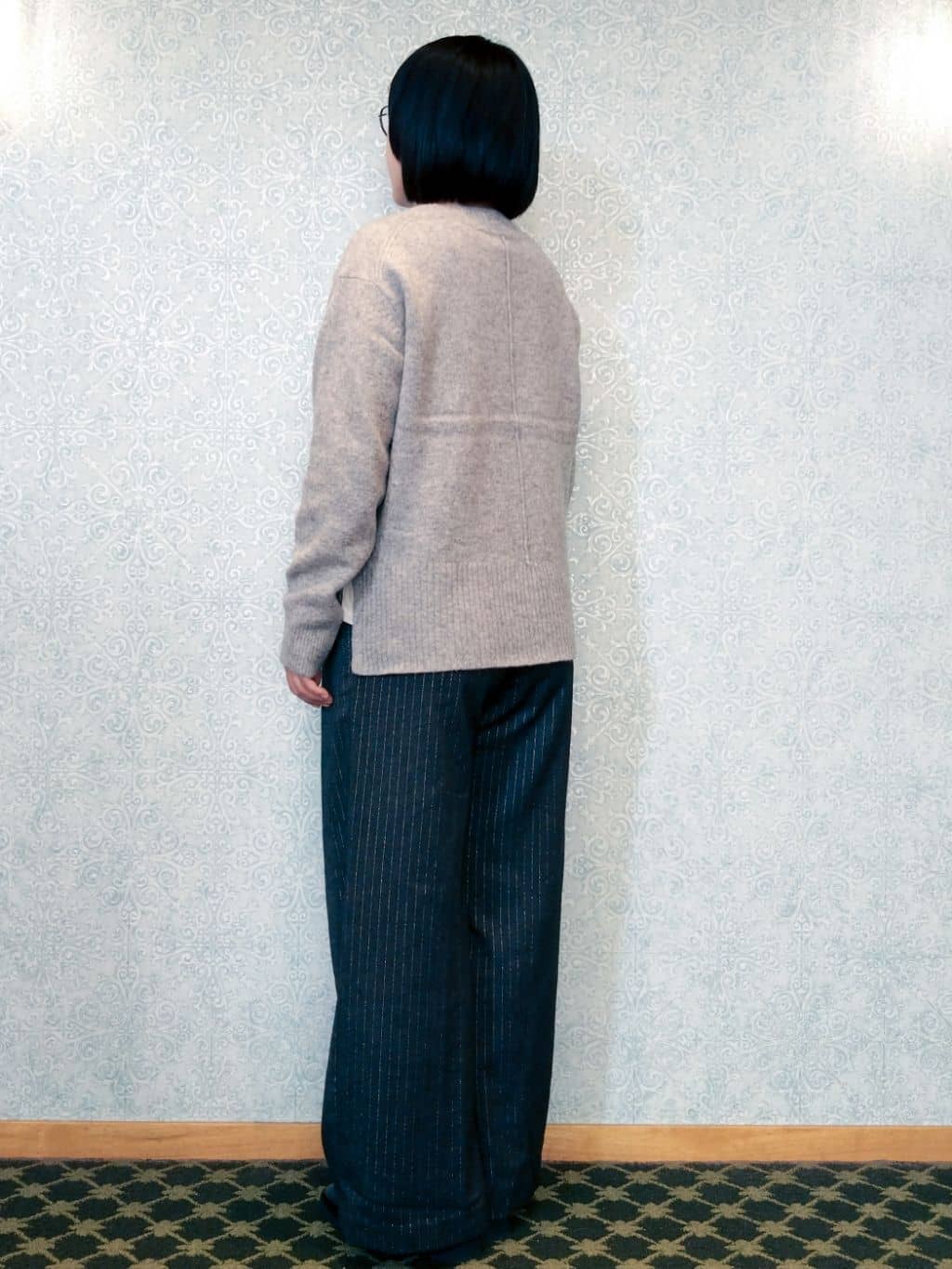 みいさんの「index｜ラメストライプワイドパンツ【洗濯機OK】」を使ったコーディネート