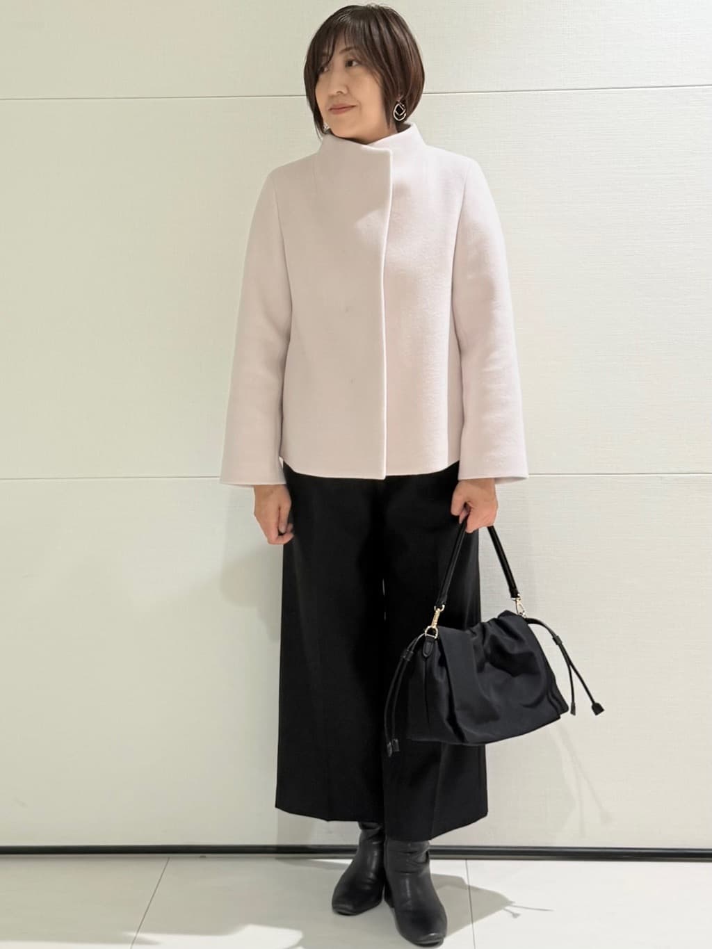 Satさんの「COUP DE CHANCE｜【腰周りすっきり◎】ワイドクロップドパンツ」を使ったコーディネート