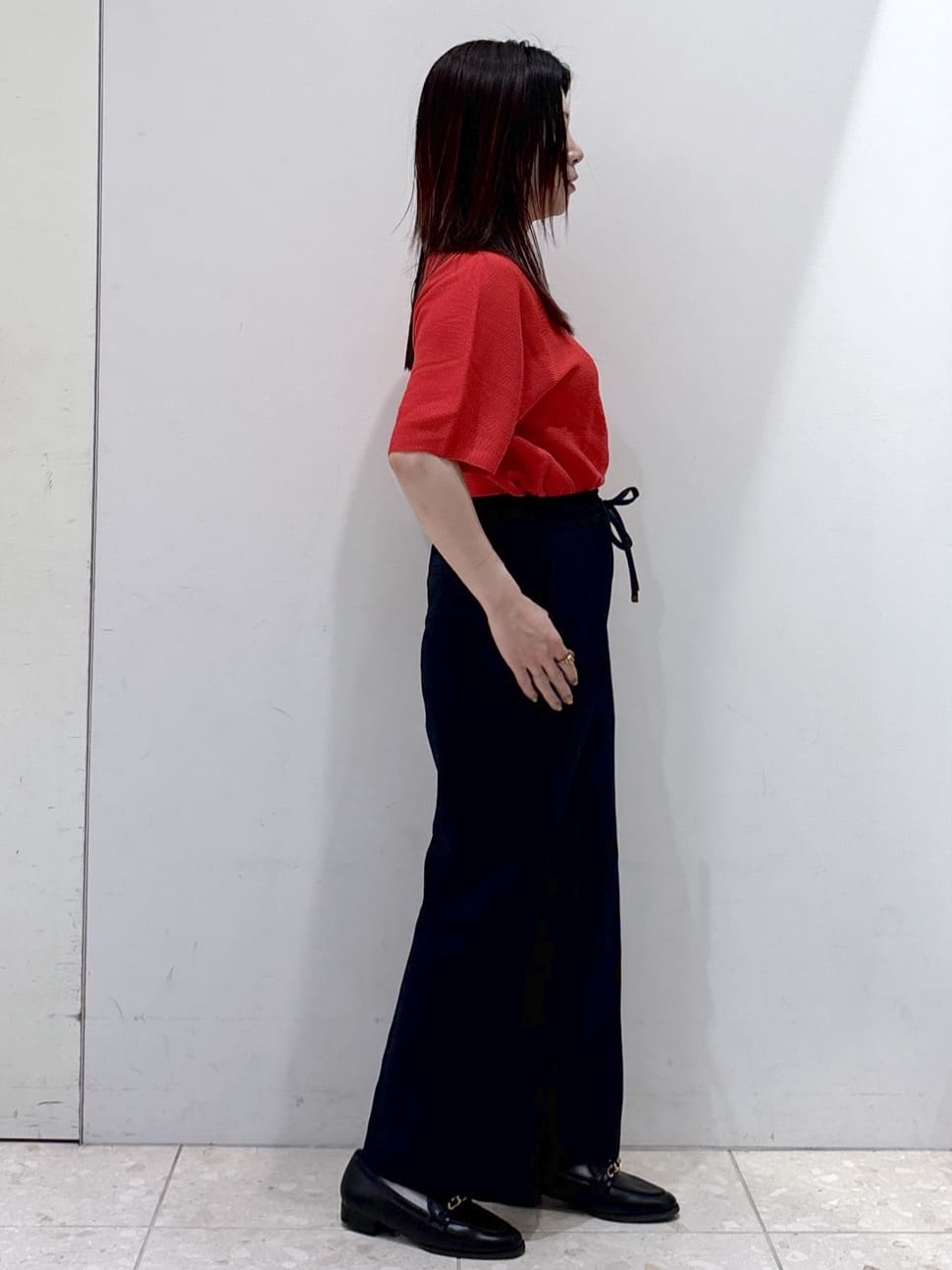 mameさんの「OPAQUE.CLIP｜ガーターボリュームスリーブニット【UVケア／洗濯機洗い可】」を使ったコーディネート