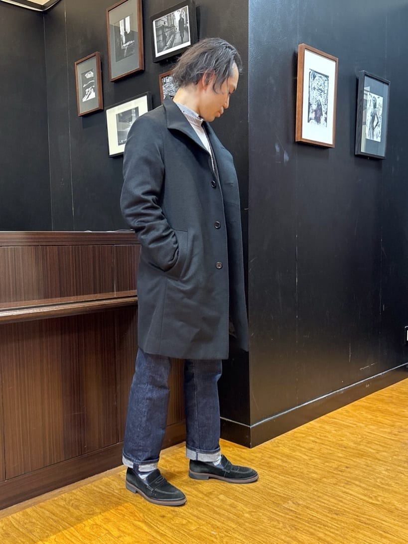 KEIさんの「TAKEO KIKUCHI｜【ウールカシミヤブレンド】ビーバー調 スタンドカラー コート」を使ったコーディネート