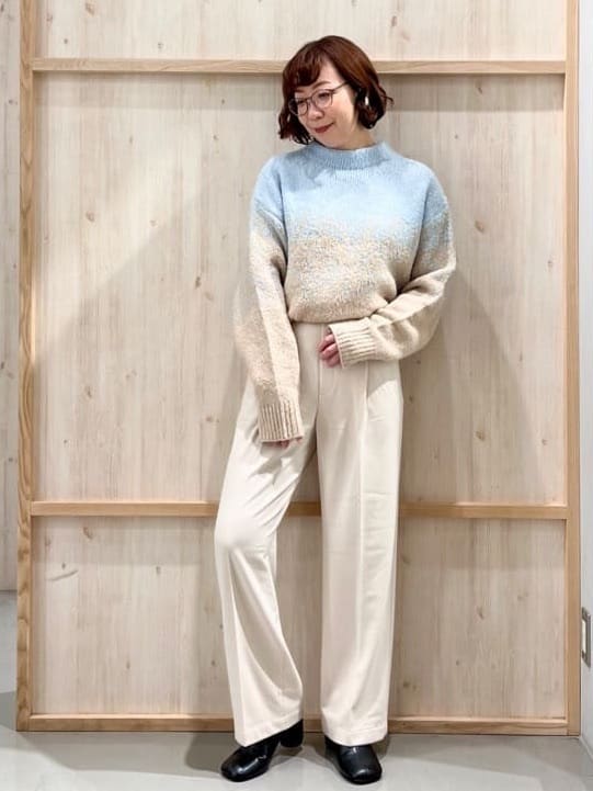 nakoさんの「THE SHOP TK｜バルキーブレンドヤーンニットプルオーバー」を使ったコーディネート