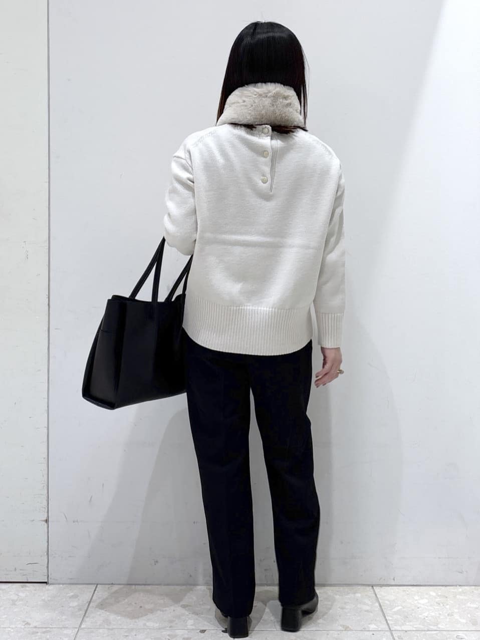 mameさんの「OPAQUE.CLIP｜ウォームタッチ イージーワイドパンツ【洗濯機洗OK／ストレッチ】≪SS～LL≫」を使ったコーディネート