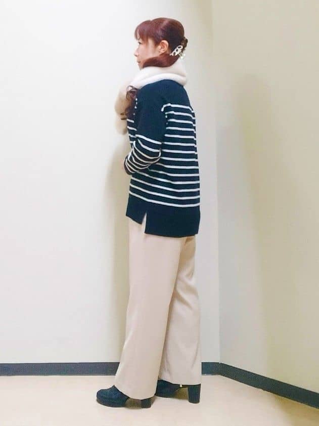 花さんの「Reflect｜【ウエスト総ゴム／セットアップ可】フルレングスストレートパンツ」を使ったコーディネート