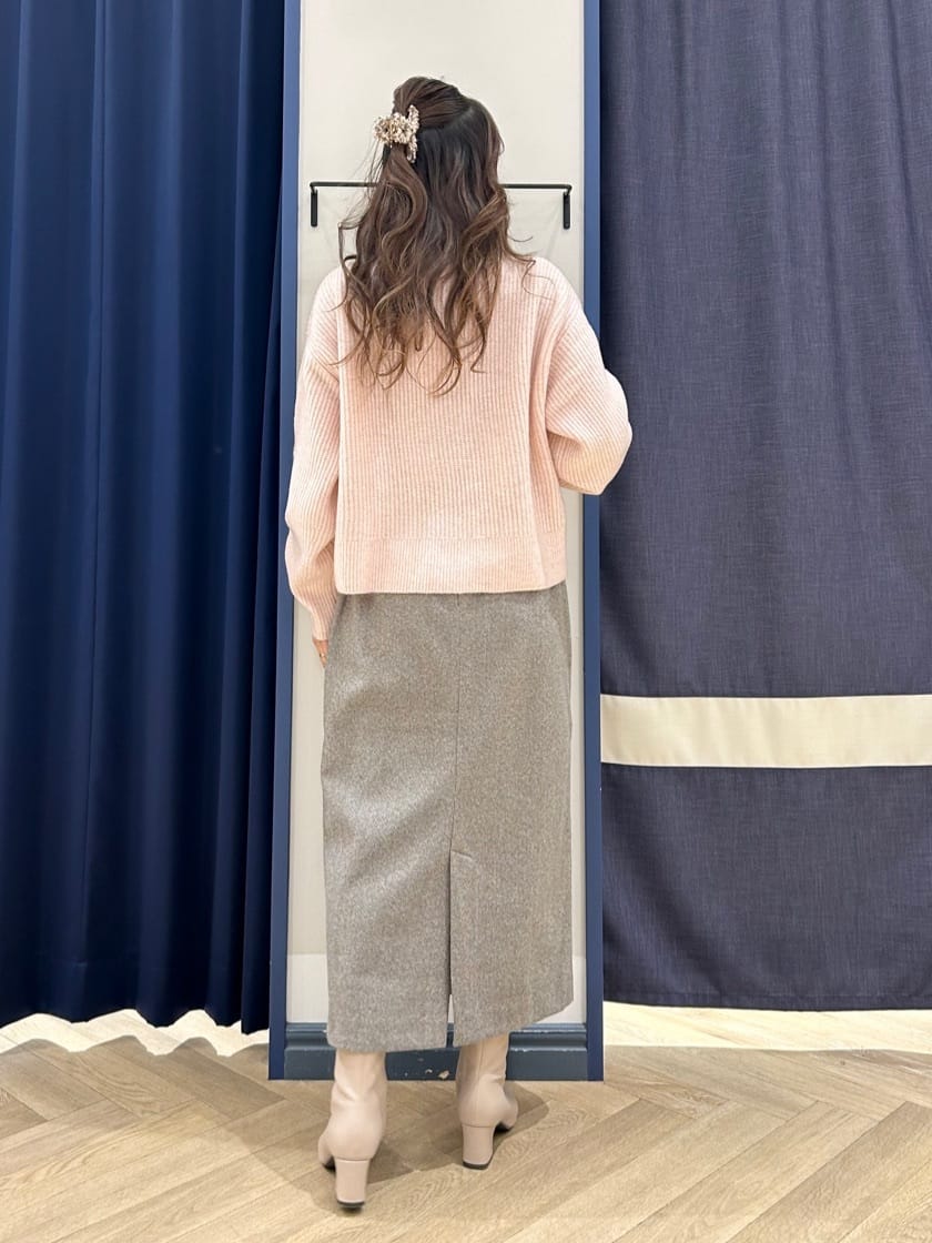 Orikaさんの「grove｜【洗える】ふんわりウール混ボトルネックニット」を使ったコーディネート