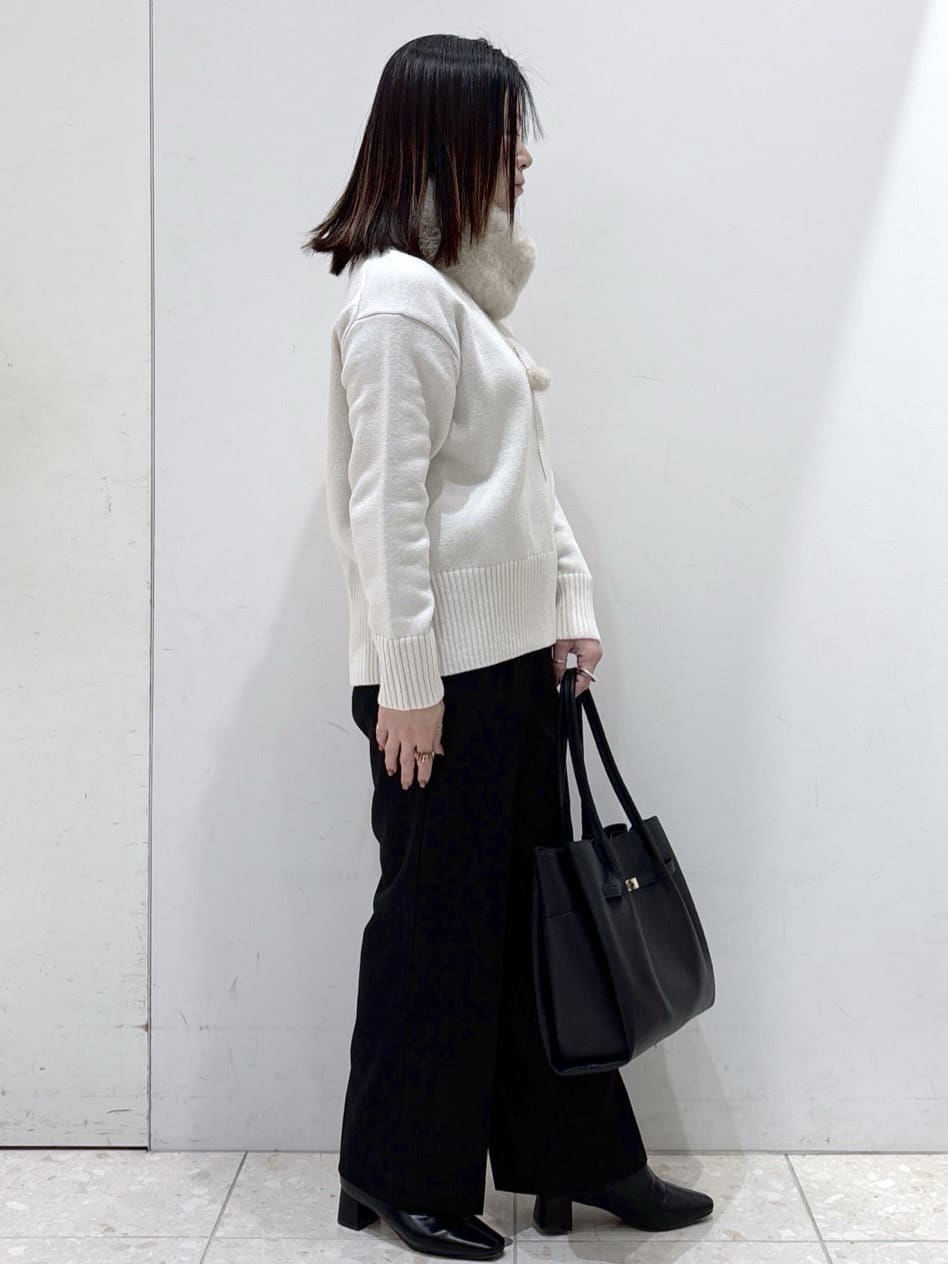 mameさんの「OPAQUE.CLIP｜ウォームタッチ イージーワイドパンツ【洗濯機洗OK／ストレッチ】≪SS～LL≫」を使ったコーディネート