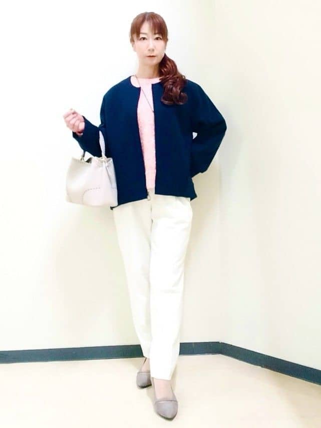 花さんの「Reflect｜【ゆったりシルエット】ジャージメルトンコクーンジャケット」を使ったコーディネート