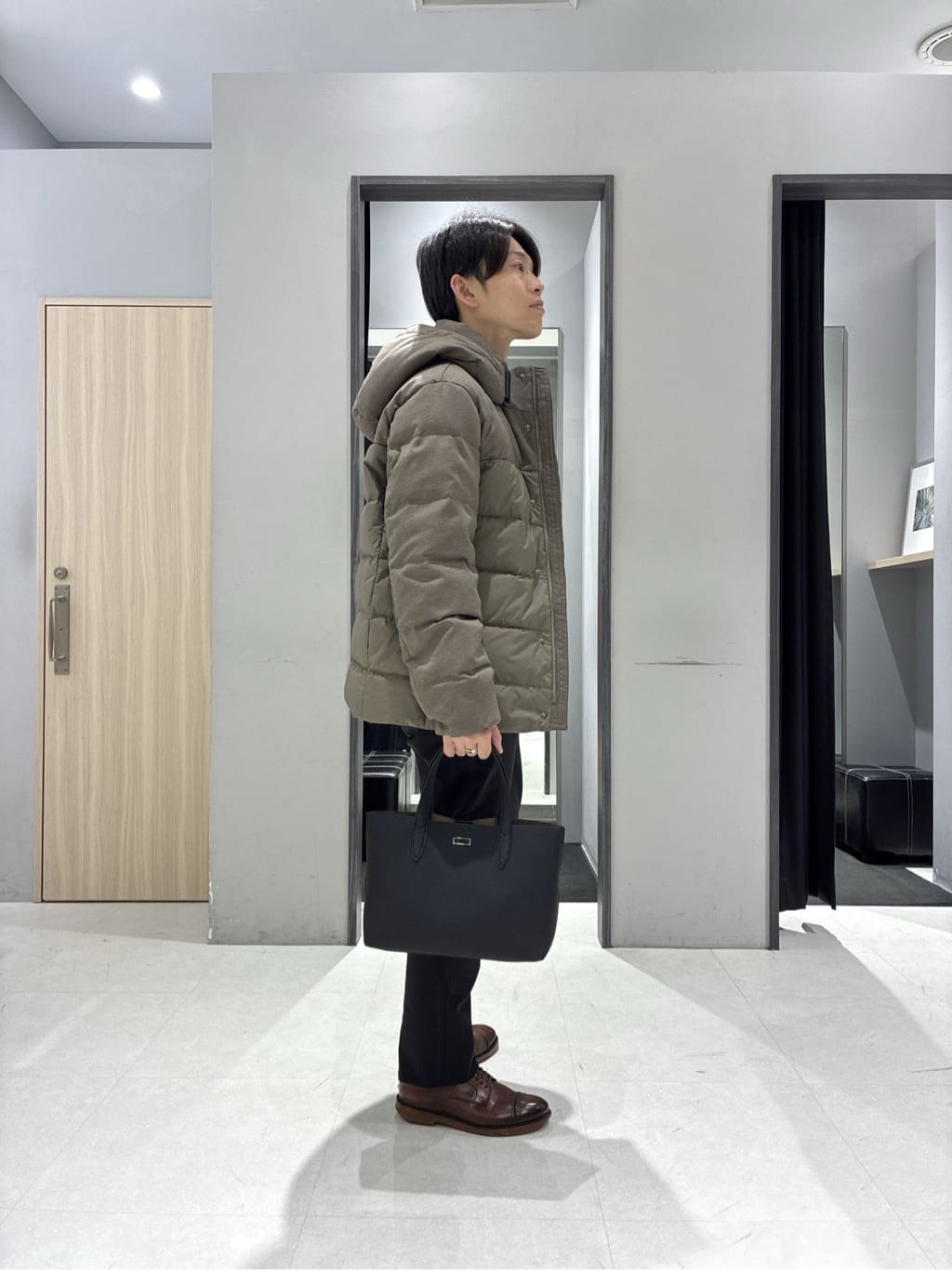 わいずみさんの「TAKEO KIKUCHI｜カラーコンビ ダウンブルゾン」を使ったコーディネート