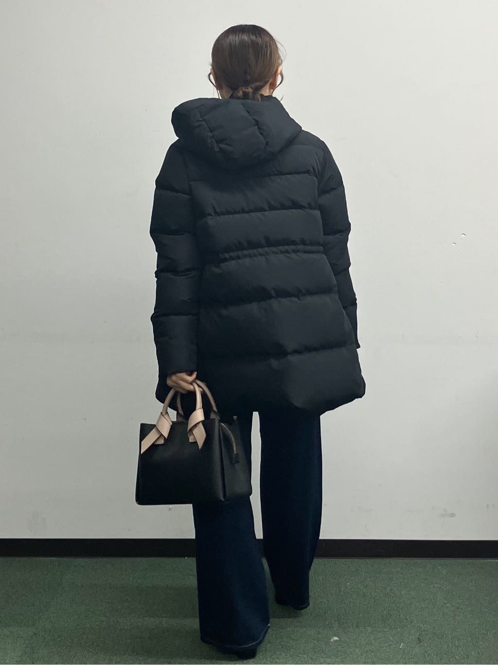 MAYUKIさんの「index｜KAWADAダウンドロストミドルコート【撥水／洗濯機OK／2WAY／静電気防止裏地】《XS～3L》」を使ったコーディネート