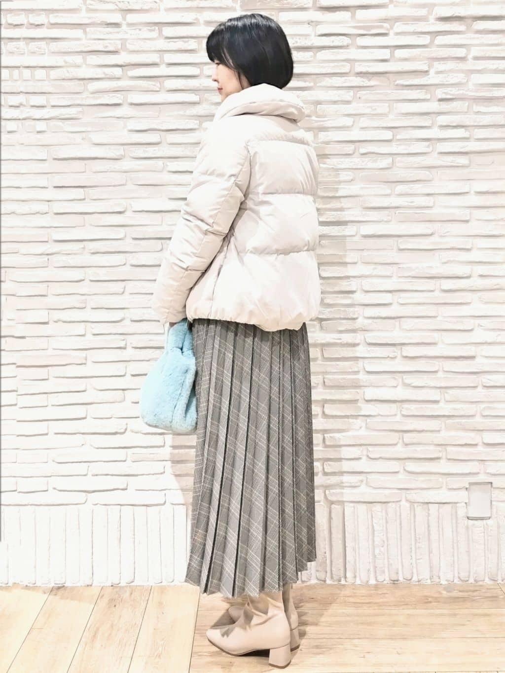 せとなさんの「index｜KAWADAダウンショートコート【撥水／洗濯機OK／静電気防止裏地】《XS～LL》」を使ったコーディネート