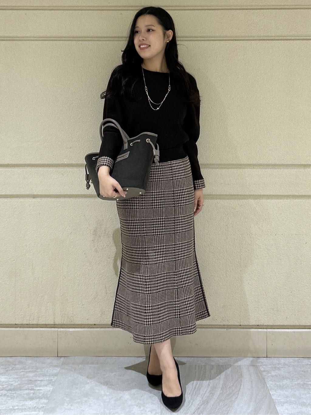 Momokaさんの「COUP DE CHANCE｜ダブルシェイプトート／2WAY使用／ショルダー付き」を使ったコーディネート
