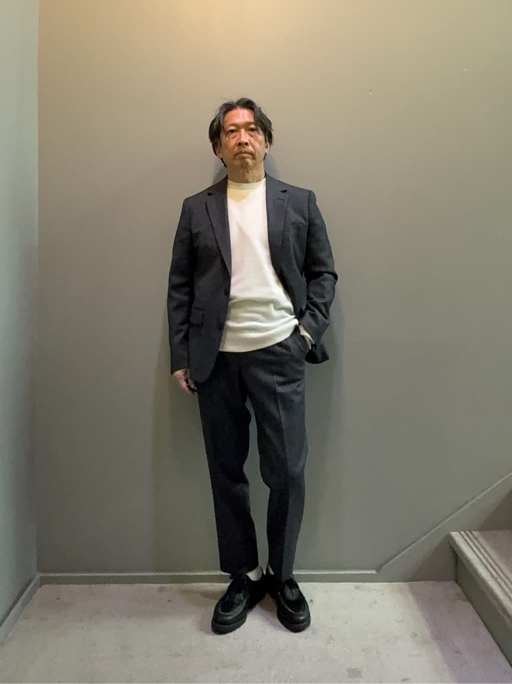 デザイナーTAKEman さんの「TAKEO KIKUCHI｜【Sサイズ～】ピンチェックミルドヴェスト」を使ったコーディネート
