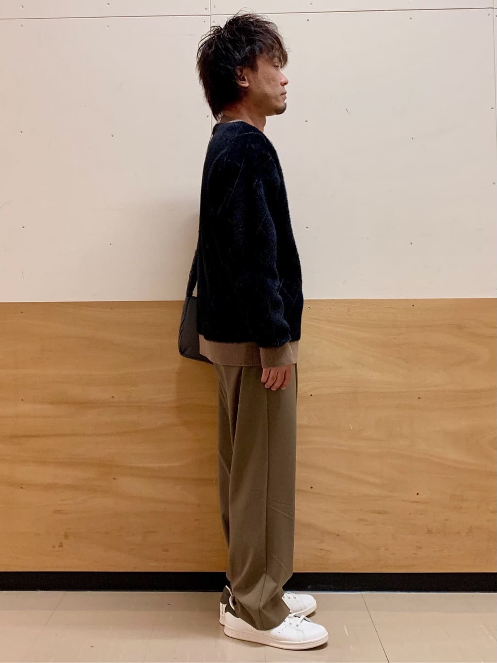 MATUさんの「THE SHOP TK｜【ふんわり心地いい肌触り】　ダイヤ柄シャギーニット」を使ったコーディネート