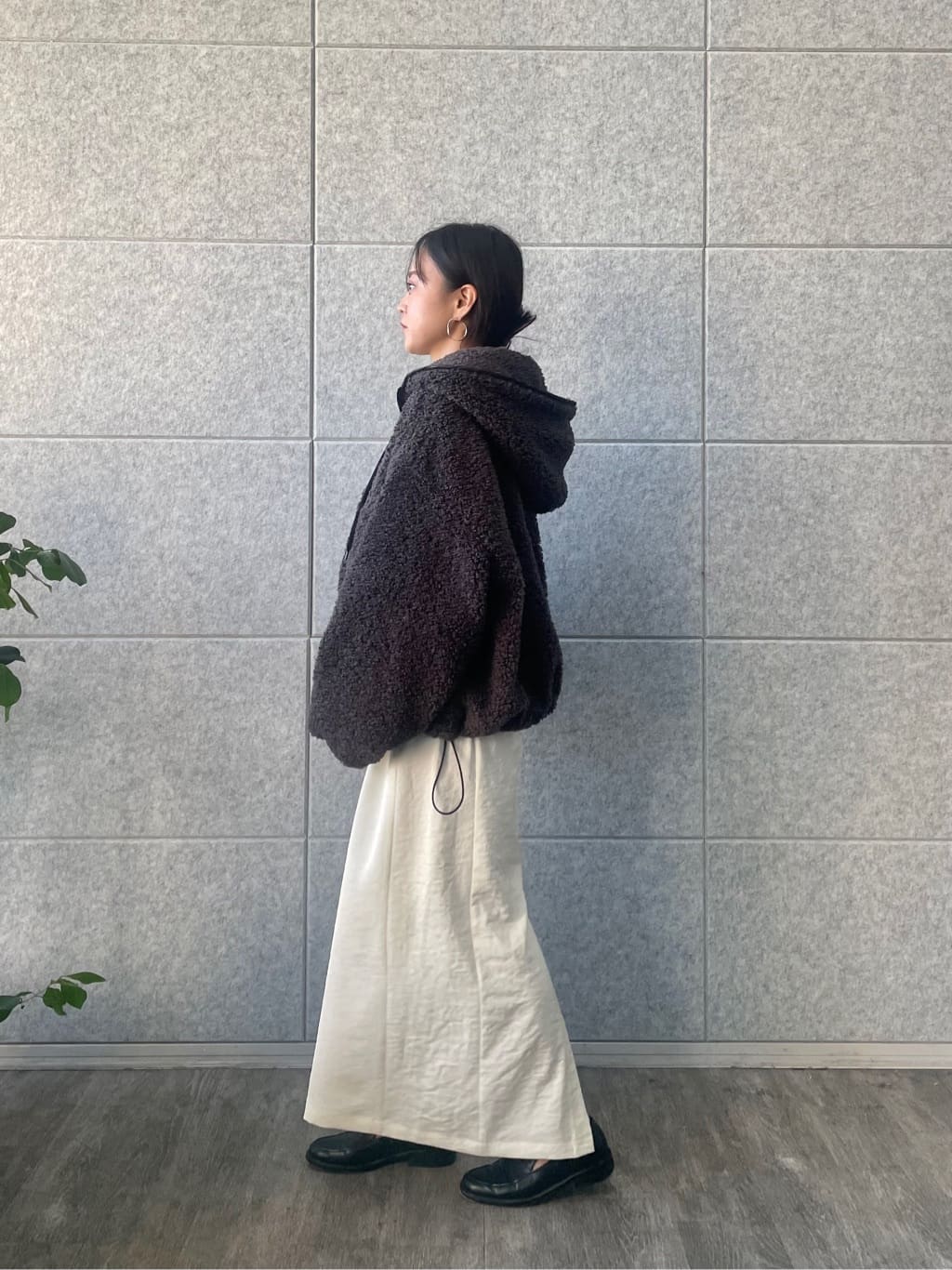 kanakoさんの「CODE A｜boa hoodie blouson」を使ったコーディネート