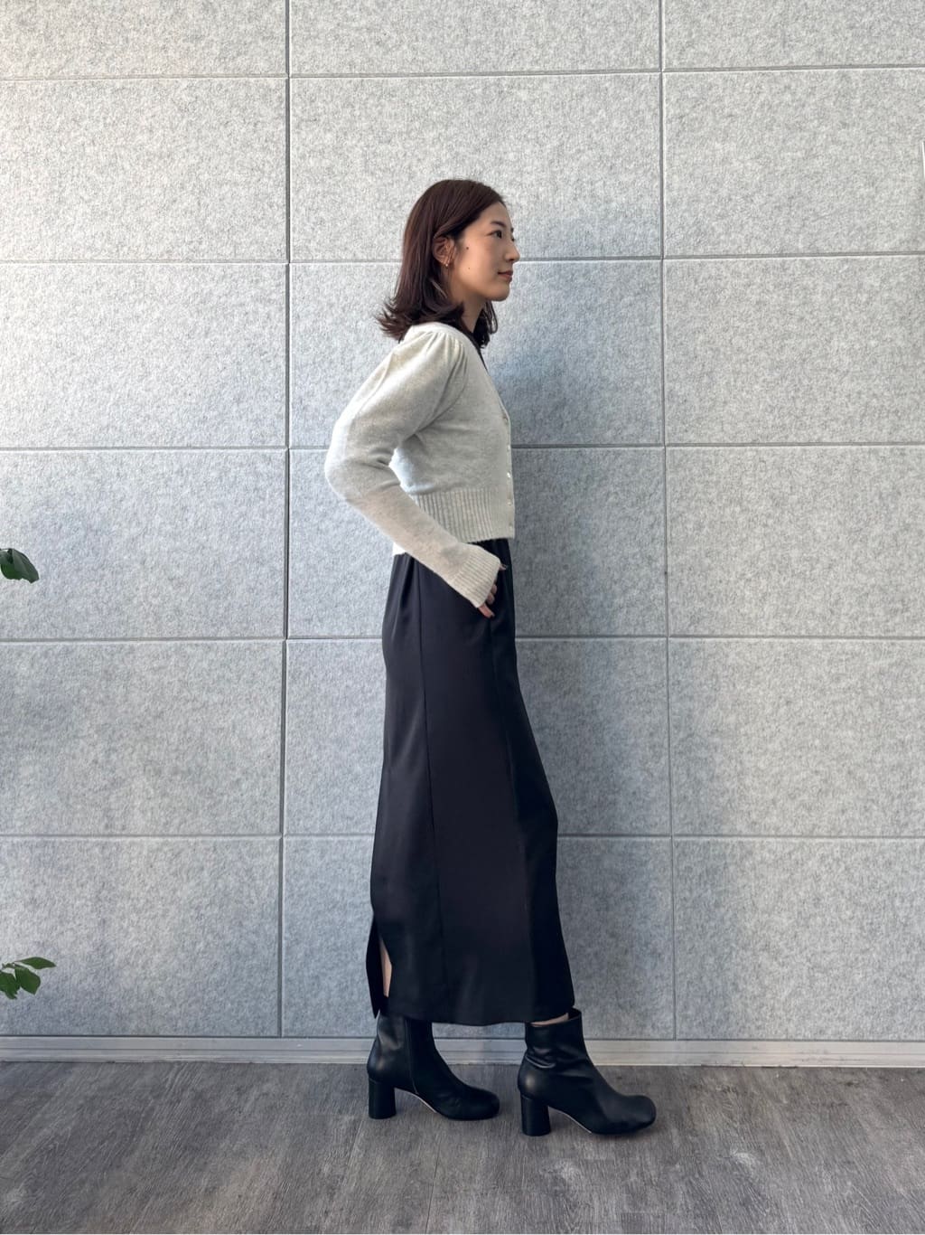 uchi__yamaさんの「CODE A｜M cloudy puff cardigan」を使ったコーディネート