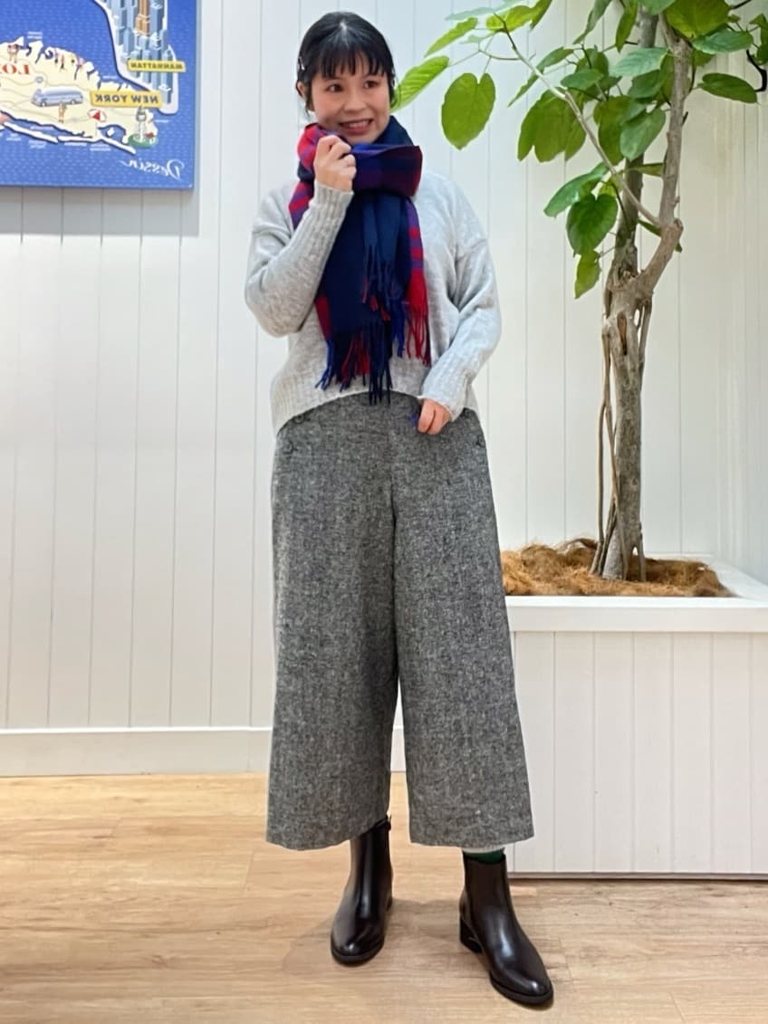 mikaさんの「Dessin｜【洗える】クルーネックワイドニット」を使ったコーディネート