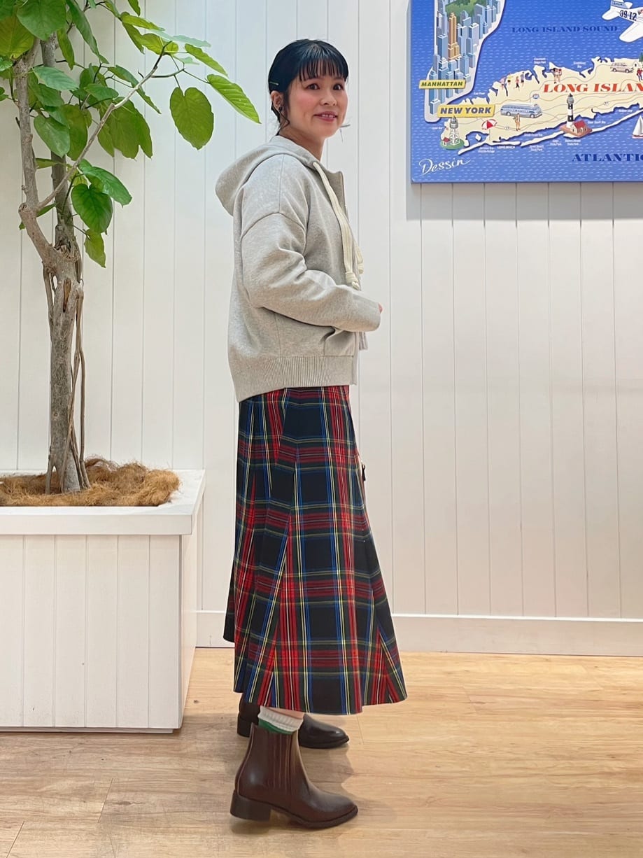 mikaさんの「Dessin｜【洗える】クルーネックワイドニット」を使ったコーディネート